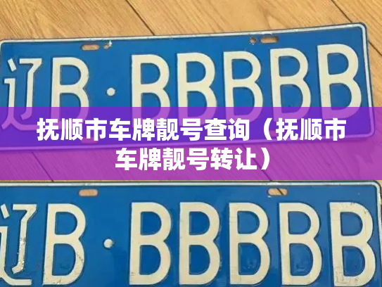 抚顺市车牌靓号查询（抚顺市车牌靓号转让）-第3张图片-七号汽车选号