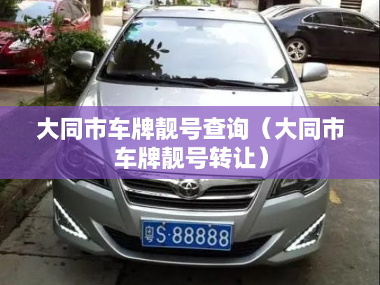 大同市车牌靓号查询（大同市车牌靓号转让）-第3张图片-七号汽车选号