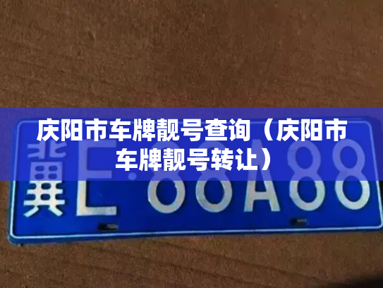 庆阳市车牌靓号查询(庆阳市车牌靓号转让)-第2张图片-七号汽车选号 庆阳市车牌靓号查询(庆阳市车牌靓号转让)-第2张图片-七号汽车选号