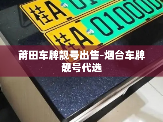莆田车牌靓号出售-烟台车牌靓号代选-第2张图片-七号汽车选号