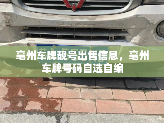 亳州车牌靓号出售信息，亳州车牌号码自选自编-第2张图片-七号汽车选号