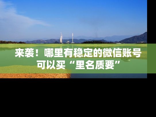 来袭！哪里有稳定的微信账号可以买“里名质要”-第1张图片-七号汽车选号