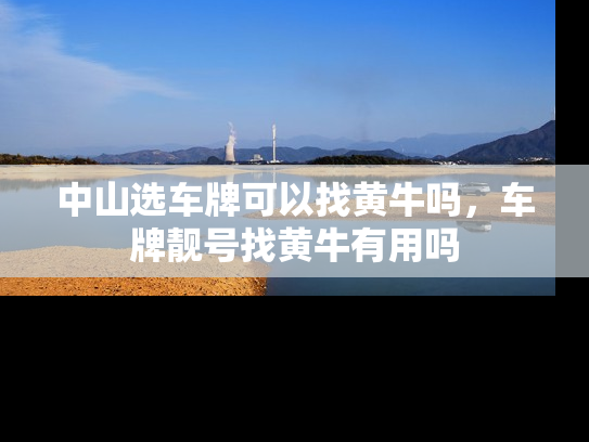 中山选车牌可以找黄牛吗，车牌靓号找黄牛有用吗