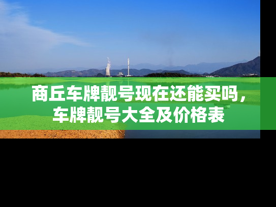 商丘车牌靓号现在还能买吗，车牌靓号大全及价格表