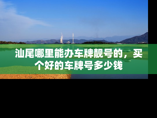 汕尾哪里能办车牌靓号的，买个好的车牌号多少钱