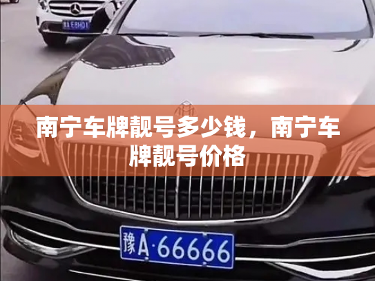 南宁车牌靓号多少钱，南宁车牌靓号价格-第3张图片-七号汽车选号