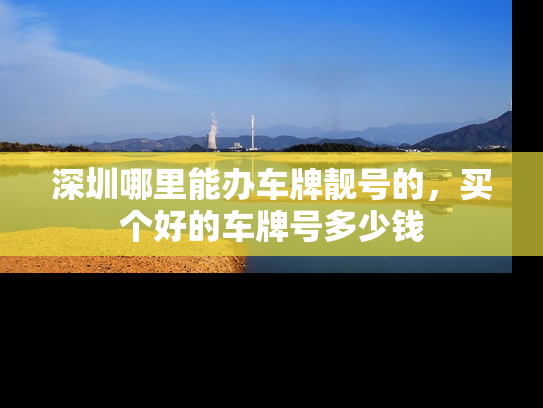深圳哪里能办车牌靓号的，买个好的车牌号多少钱