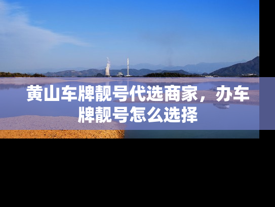 黄山车牌靓号代选商家，办车牌靓号怎么选择