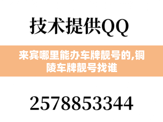 来宾哪里能办车牌靓号的,铜陵车牌靓号找谁