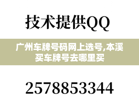 广州车牌号码网上选号,本溪买车牌号去哪里买