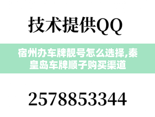 宿州办车牌靓号怎么选择,秦皇岛车牌顺子购买渠道