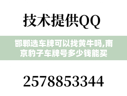 邯郸选车牌可以找黄牛吗,南京豹子车牌号多少钱能买