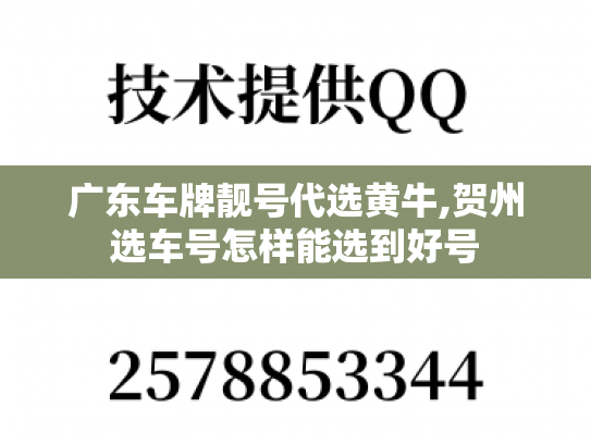 广东车牌靓号代选黄牛,贺州选车号怎样能选到好号
