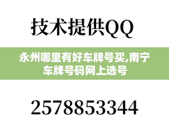 永州哪里有好车牌号买,南宁车牌号码网上选号