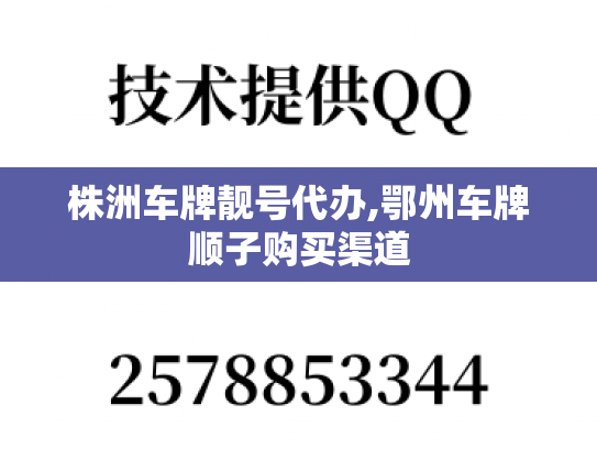 株洲车牌靓号代办,鄂州车牌顺子购买渠道