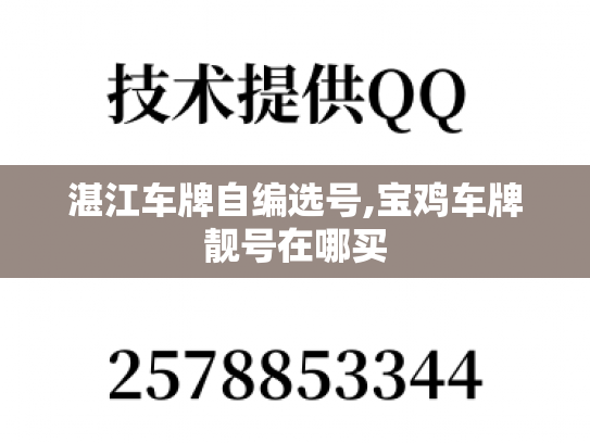 湛江车牌自编选号,宝鸡车牌靓号在哪买