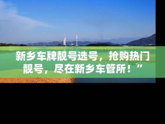 新乡车牌靓号选号，抢购热门靓号，尽在新乡车管所！”