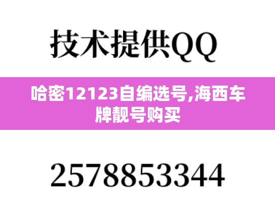 哈密12123自编选号,海西车牌靓号购买-第1张图片-七号汽车选号