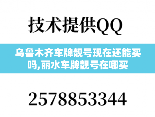 乌鲁木齐车牌靓号现在还能买吗,丽水车牌靓号在哪买