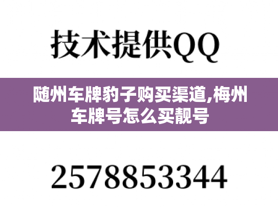 随州车牌豹子购买渠道,梅州车牌号怎么买靓号