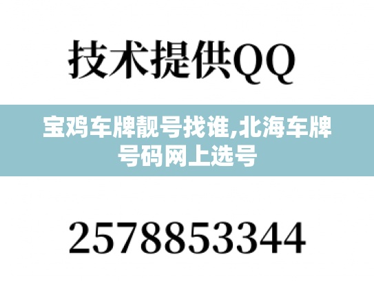 宝鸡车牌靓号找谁,北海车牌号码网上选号