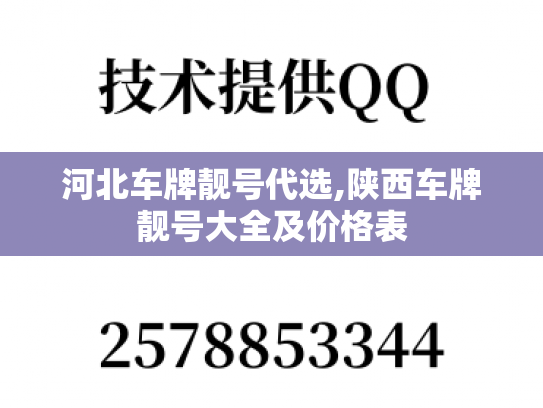 河北车牌靓号代选,陕西车牌靓号大全及价格表