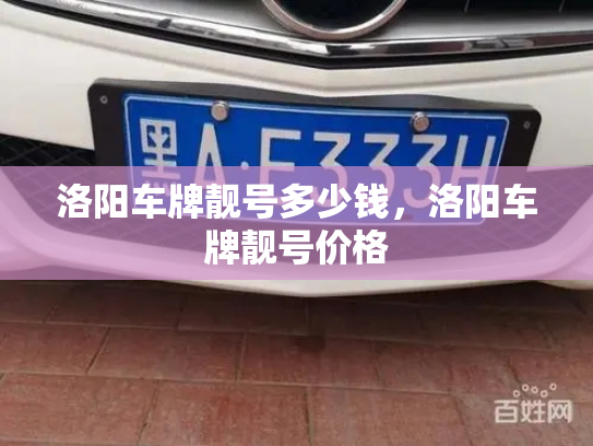 洛阳车牌靓号多少钱，洛阳车牌靓号价格-第4张图片-七号汽车选号