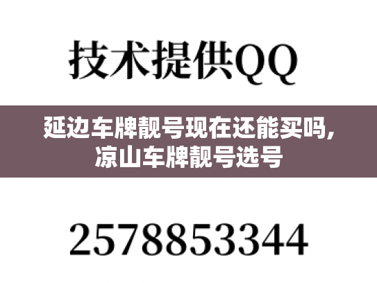 延边车牌靓号现在还能买吗,凉山车牌靓号选号