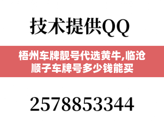 梧州车牌靓号代选黄牛,临沧顺子车牌号多少钱能买-第1张图片-七号汽车选号