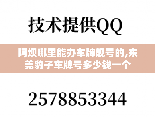 阿坝哪里能办车牌靓号的,东莞豹子车牌号多少钱一个