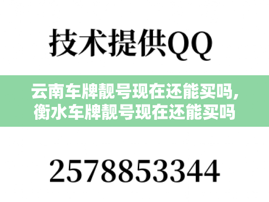 云南车牌靓号现在还能买吗,衡水车牌靓号现在还能买吗