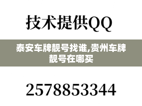 泰安车牌靓号找谁,贵州车牌靓号在哪买
