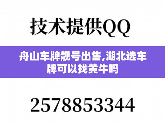 舟山车牌靓号出售,湖北选车牌可以找黄牛吗
