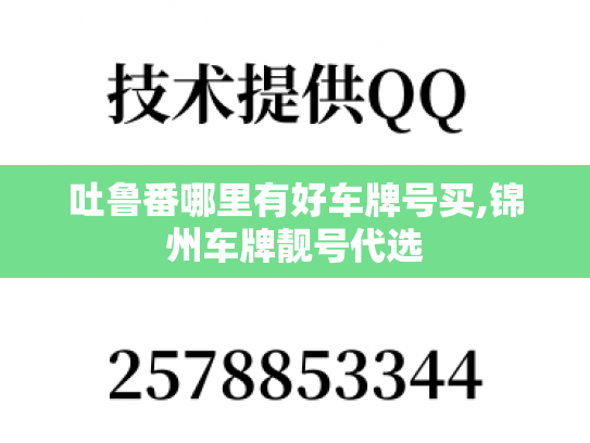 吐鲁番哪里有好车牌号买,锦州车牌靓号代选
