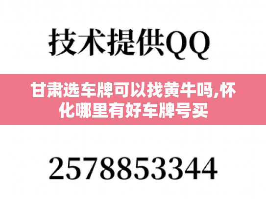 甘肃选车牌可以找黄牛吗,怀化哪里有好车牌号买