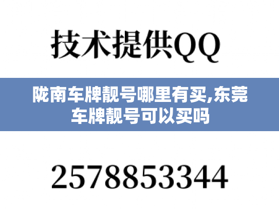 陇南车牌靓号哪里有买,东莞车牌靓号可以买吗