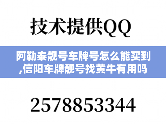 阿勒泰靓号车牌号怎么能买到,信阳车牌靓号找黄牛有用吗-第1张图片-七号汽车选号