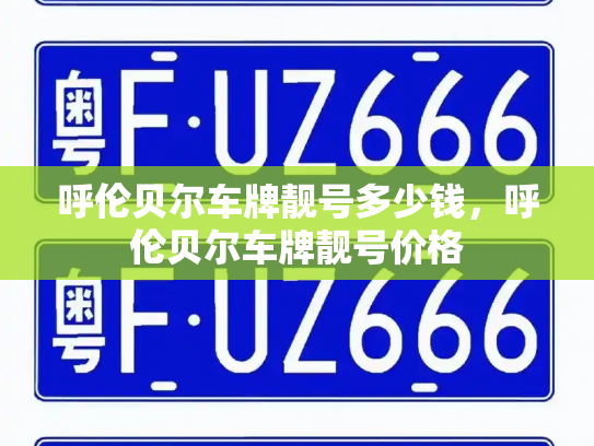 呼伦贝尔车牌靓号多少钱，呼伦贝尔车牌靓号价格-第4张图片-七号汽车选号