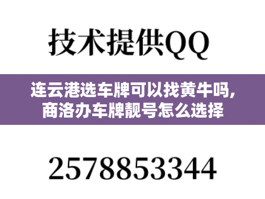 连云港选车牌可以找黄牛吗,商洛办车牌靓号怎么选择