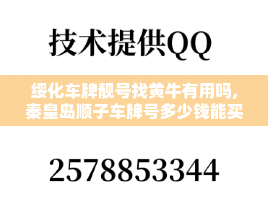 绥化车牌靓号找黄牛有用吗,秦皇岛顺子车牌号多少钱能买
