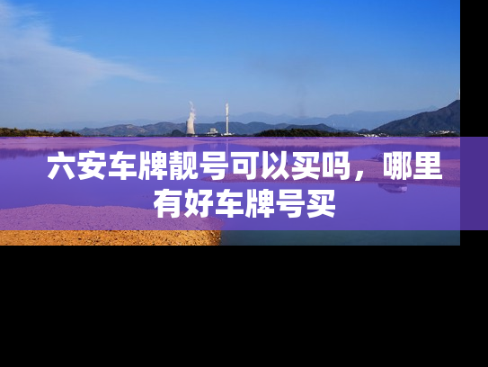 六安车牌靓号可以买吗，哪里有好车牌号买
