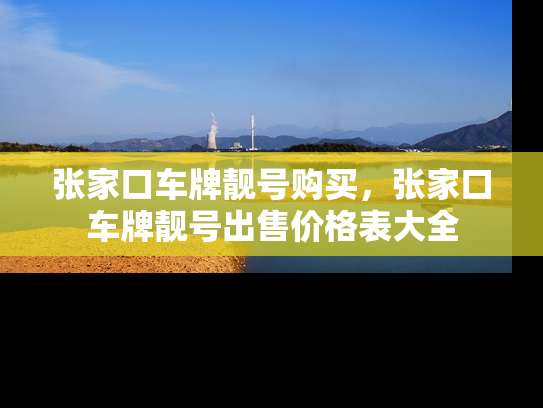 张家口车牌靓号购买，张家口车牌靓号出售价格表大全-第1张图片-七号汽车选号