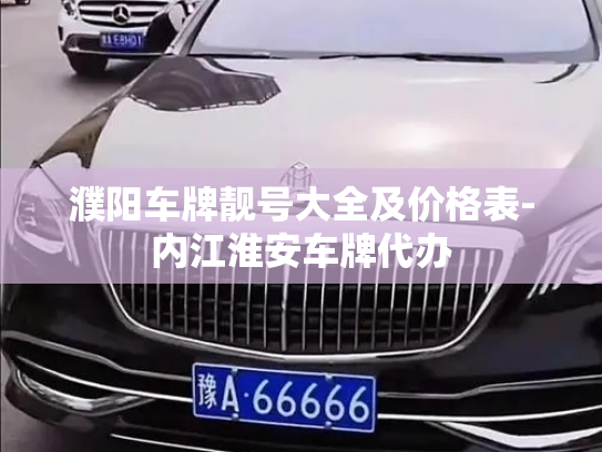 濮阳车牌靓号大全及价格表-内江淮安车牌代办-第2张图片-七号汽车选号