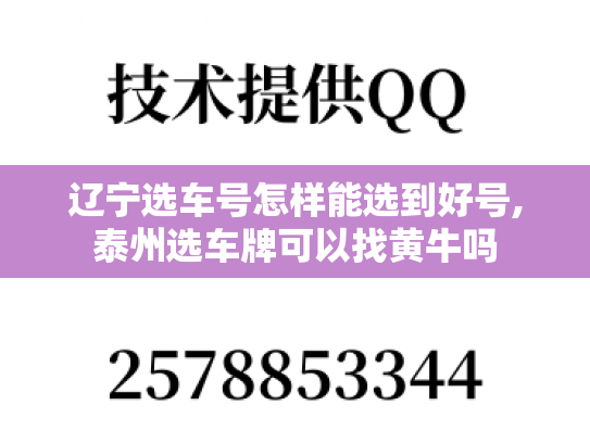辽宁选车号怎样能选到好号,泰州选车牌可以找黄牛吗-第1张图片-七号汽车选号