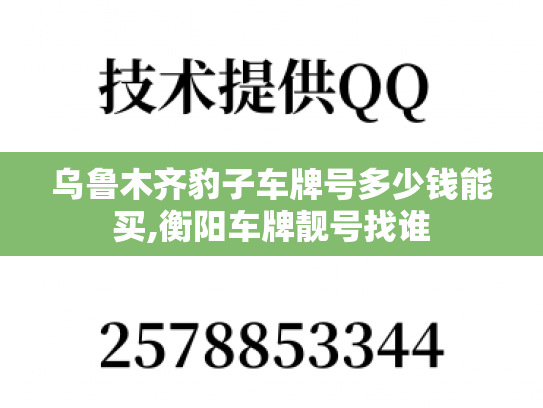 乌鲁木齐豹子车牌号多少钱能买,衡阳车牌靓号找谁-第1张图片-七号汽车选号