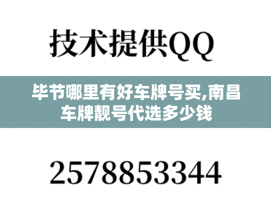 毕节哪里有好车牌号买,南昌车牌靓号代选多少钱