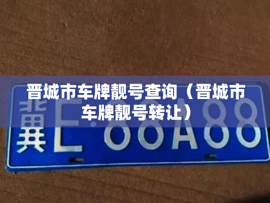 晋城市车牌靓号查询（晋城市车牌靓号转让）-第2张图片-七号汽车选号