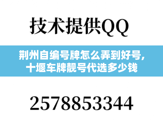 荆州自编号牌怎么弄到好号,十堰车牌靓号代选多少钱