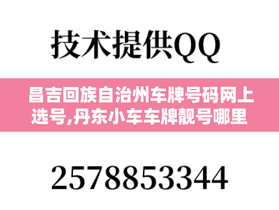 昌吉回族自治州车牌号码网上选号,丹东小车车牌靓号哪里有买