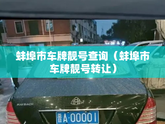 蚌埠市车牌靓号查询（蚌埠市车牌靓号转让）